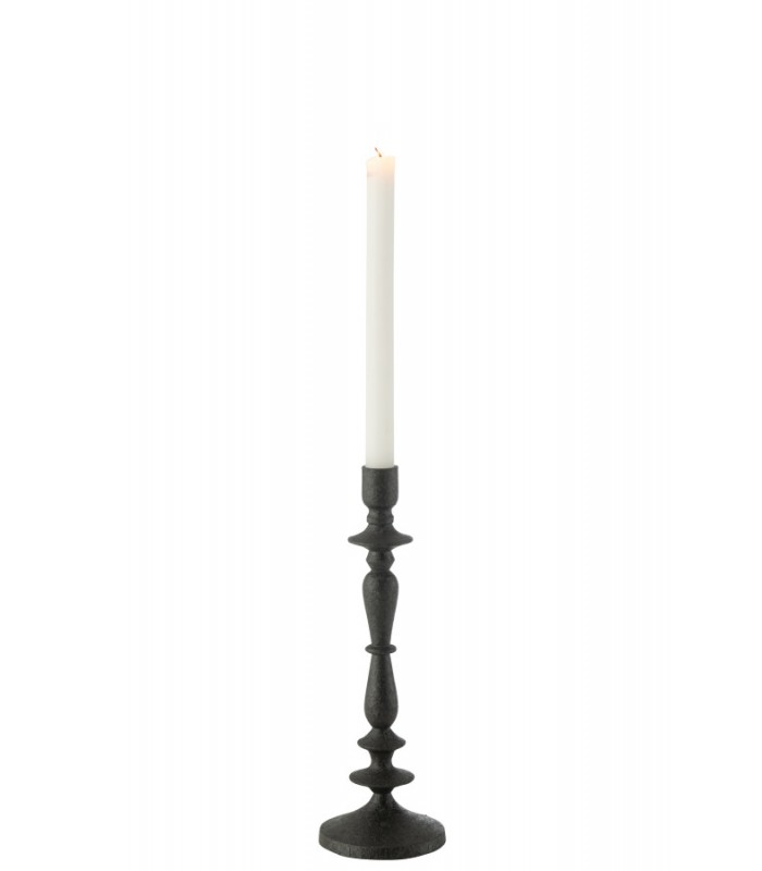 Set/2 Portavelas Metal Negro 10*30 Cm 46083