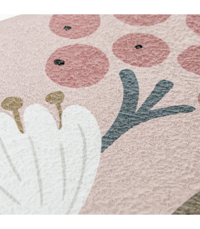 Caja Madera Decorada Rosa Flores Blancas 24x16x7cm 25104