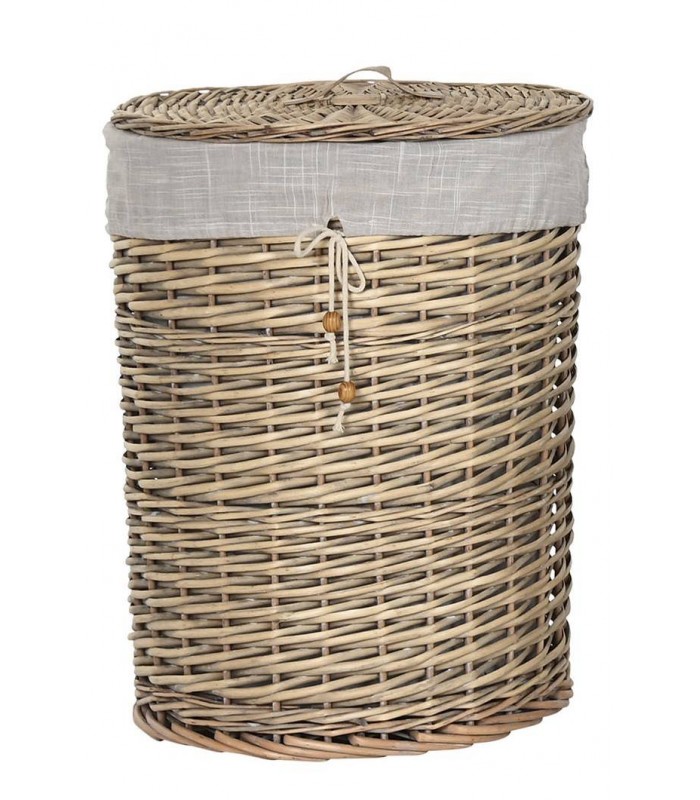 Cesto Mimbre/Algodon 45*45*55Cm DC-214670