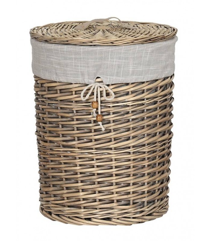 Cesto Mimbre/Algodon 38*38*46Cm DC-214670