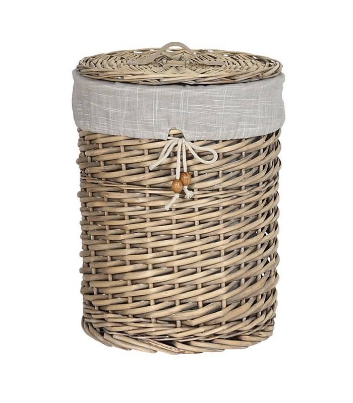 Cesto Mimbre/Algodon 29*29*37Cm DC-214670