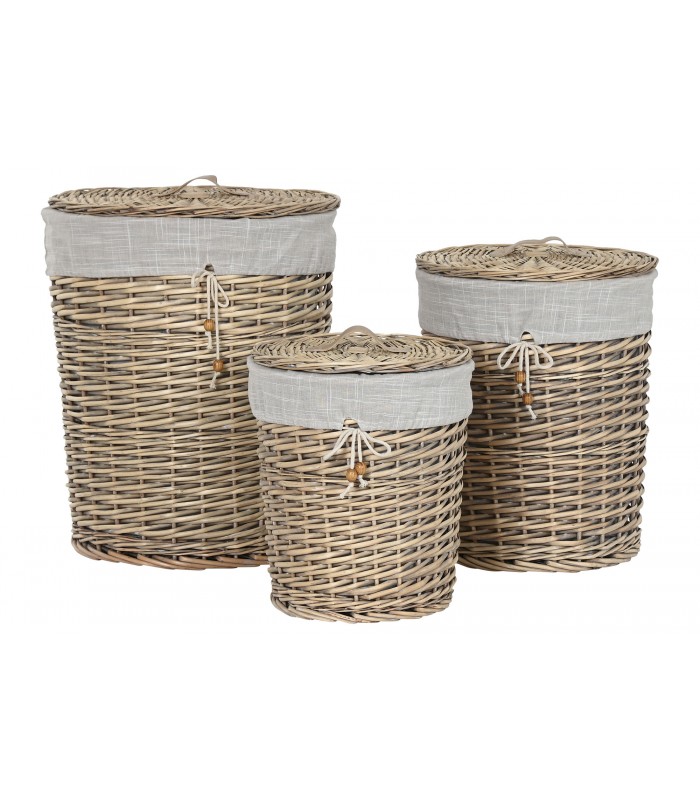 Cesto Mimbre/Algodon 29*29*37Cm DC-214670