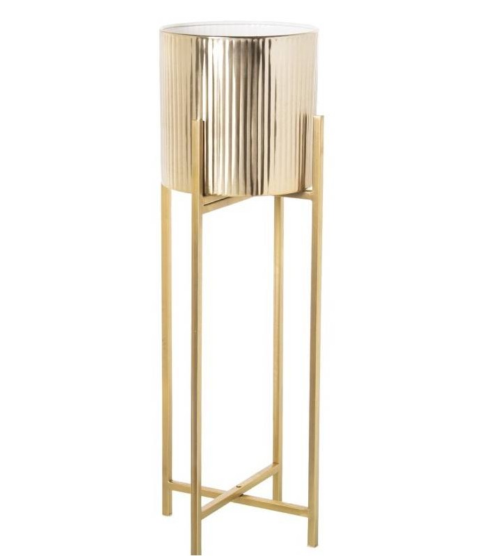 Macetero Metal Dorado 28x28x91Cm 60971