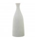 Jarron Ceramica Botella Crema Rugosa Ø14x36cm 61701