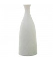 Jarron Ceramica Botella Crema Rugosa Ø14x36cm 61701