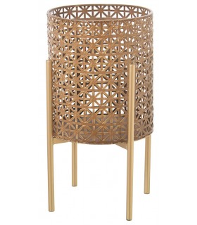 Macetero Metal Imitacion Mimbre 31*59 Cm 53103