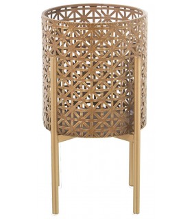 Macetero Metal Imitacion Mimbre 26*50 Cm 53103