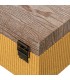Caja Madera Deco.Mimbre Amarilla 20*20*12Cm 53230