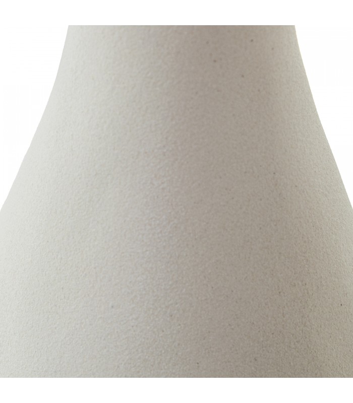Jarron Ceramica Botella Crema Rugosa Ø14x36cm 61701