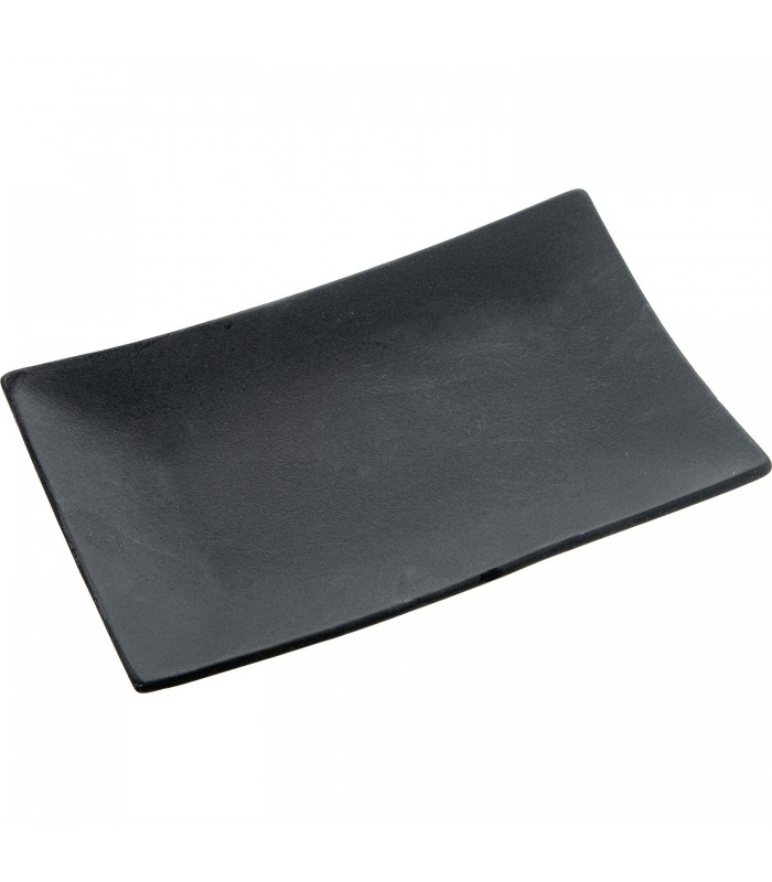 Centro Rectangular Ceramica Negra 26x16x3,5cm 61738