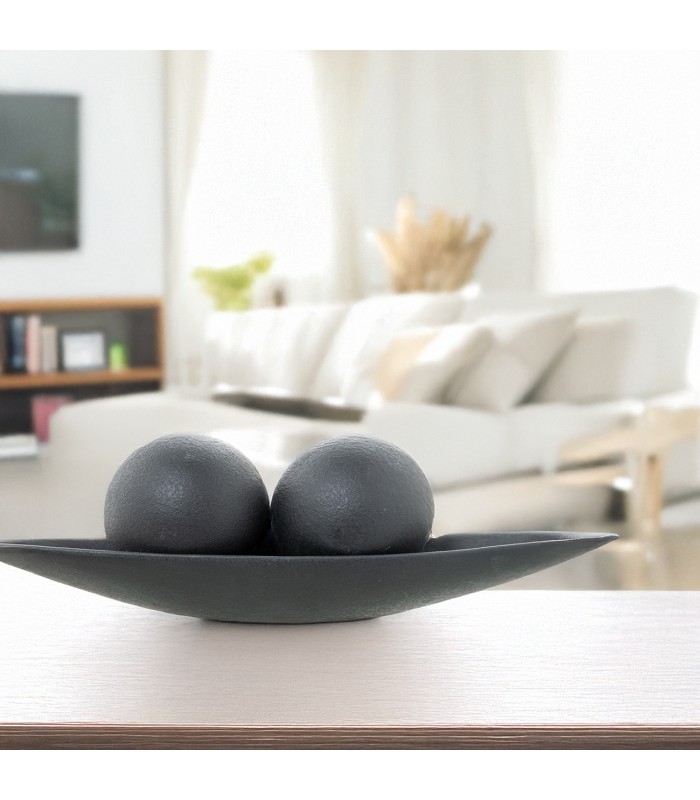 Centro Ceramica Negra 33x11x4,5cm 61739