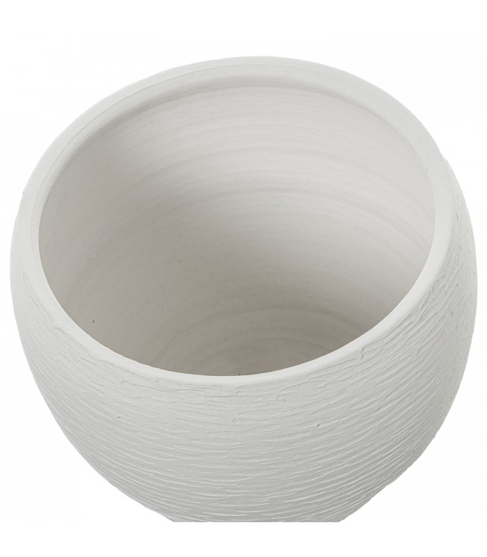 Macetero Cerámica Blanco Arena Ø20x20Cm 61880