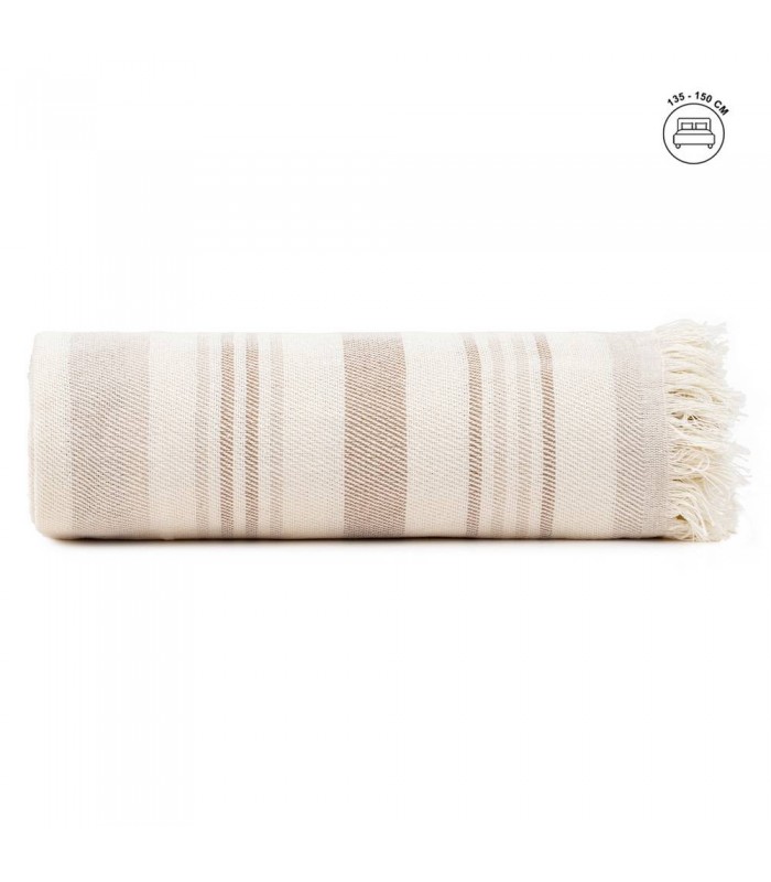 Cubre Rayas Beig-Marrón Algodon 250*260 Cm 614648