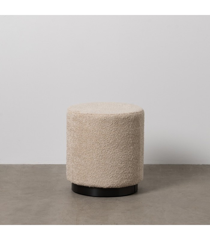 Puf Beig Tejido-Metal 41*41*44 Cm 612102