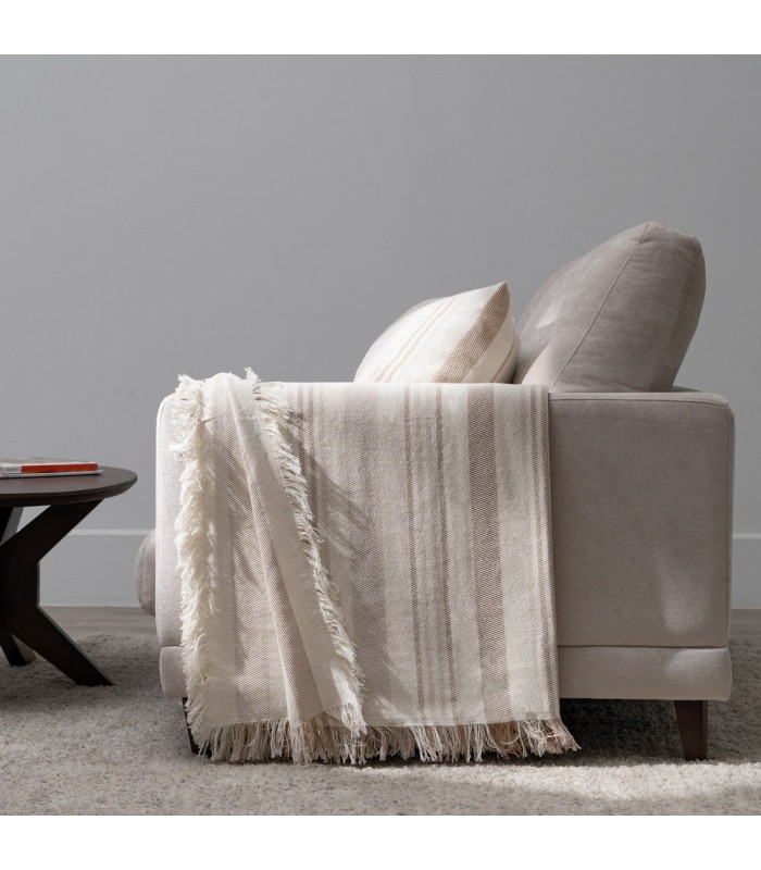 Cubre Rayas Beig-Marrón Algodon 250*260 Cm 614648