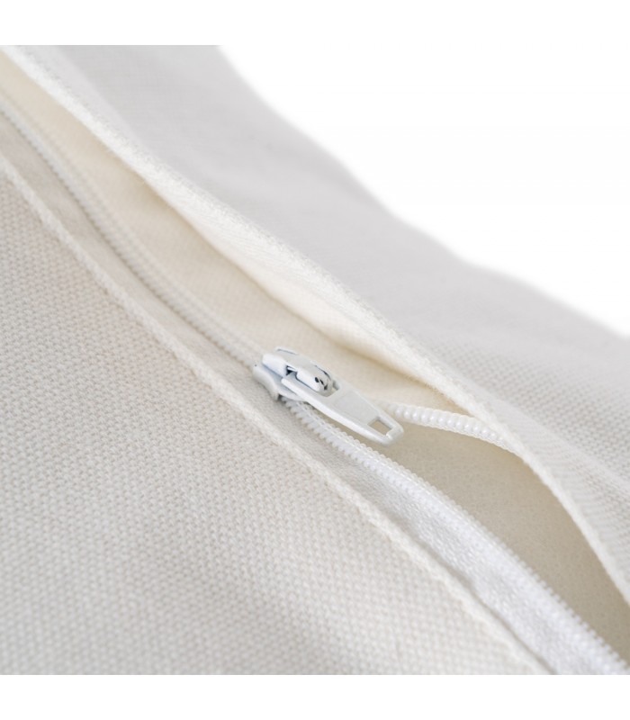 Cojín Blanco-Marrón Algodón/Terciopelo 615828/9