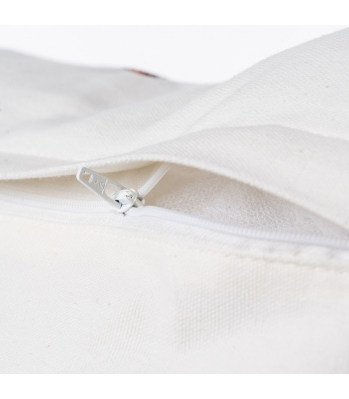 Cojín Blanco-Marrón Algodón/Terciopelo 615828/9