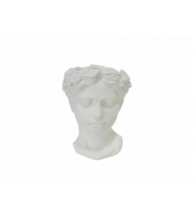 MACETERO BUSTO MUJER CEMENTO 22CM 28-397