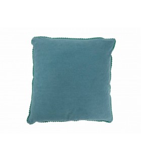 COJIN TERCIOPELO RIBETE AZUL 45X45 CMS 96-2467
