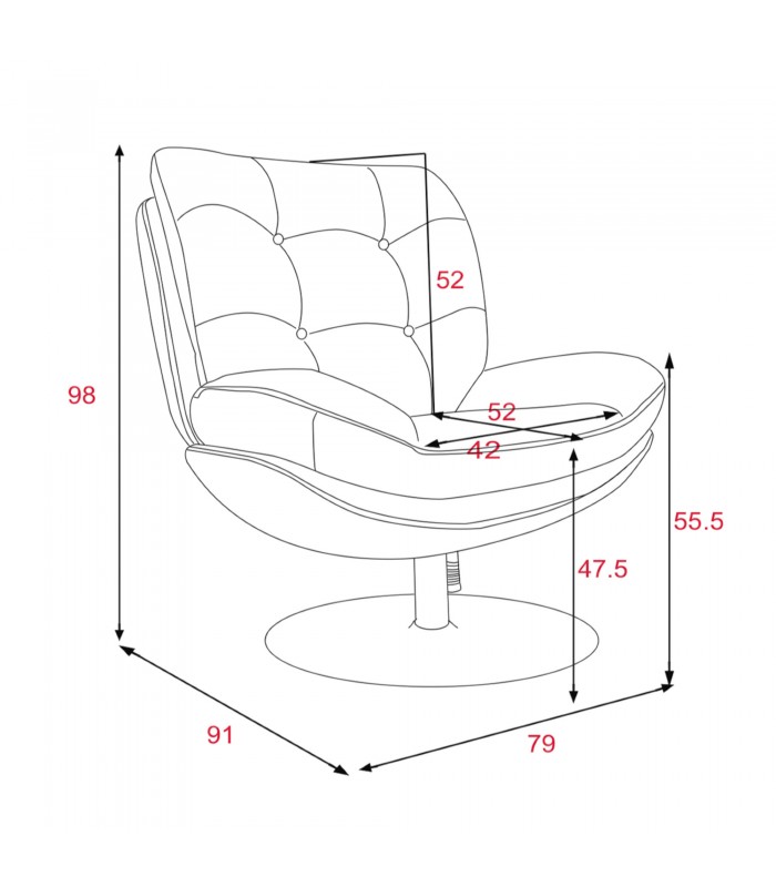 SILLON MAGNUN BEIG BLACK 170312