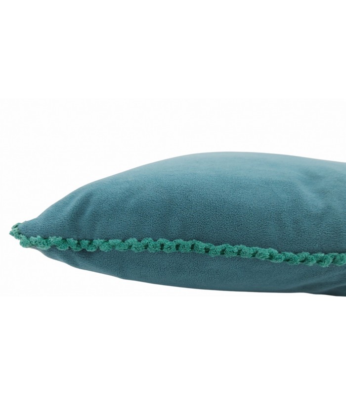 COJIN TERCIOPELO RIBETE AZUL 45X45 CMS 96-2467