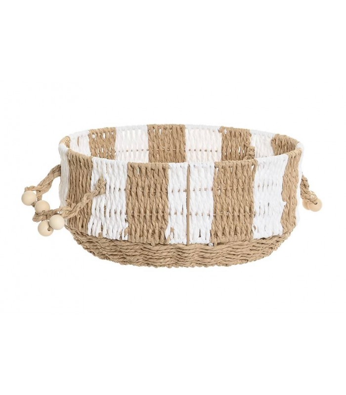CESTA FIBRA MARRON 30*16CM DC-223110