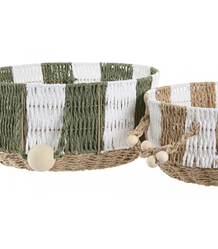 CESTA FIBRA MARRON 30*16CM DC-223110