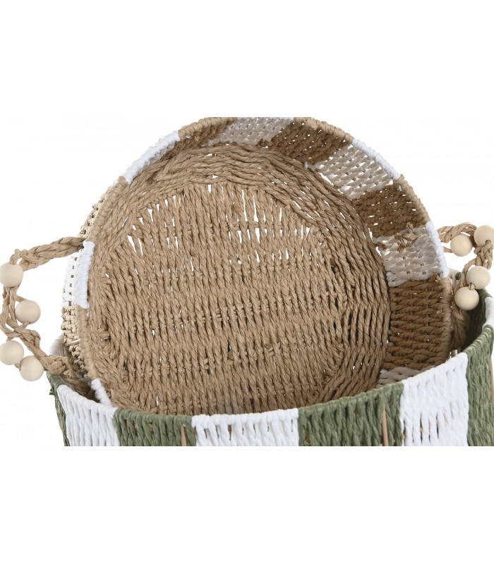 CESTA FIBRA MARRON 30*16CM DC-223110