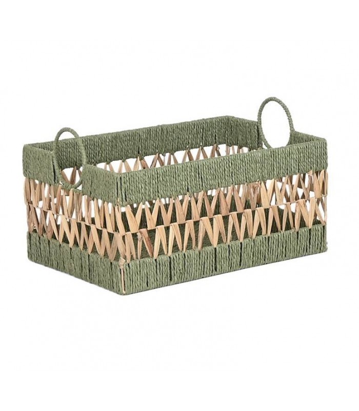 CESTA DE FIBRA VERDE 25H*30.5*44CM DC-223108