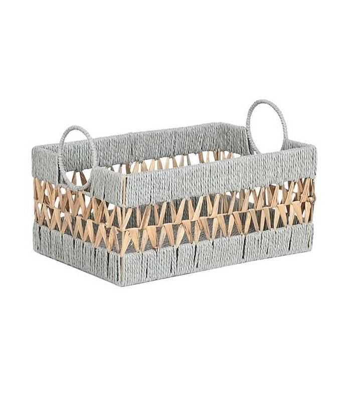 CESTA DE FIBRA GRIS 23H*25.5*38.5CM DC-223108