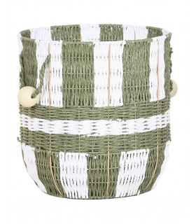 CESTA DE FIBRA VERDE Ø36*37.5h Cm DC-223109