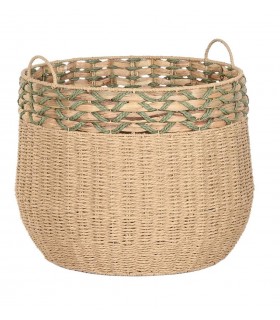 CESTA DE FIBRA VERDE Ø47*44.5h Cm DC-223111