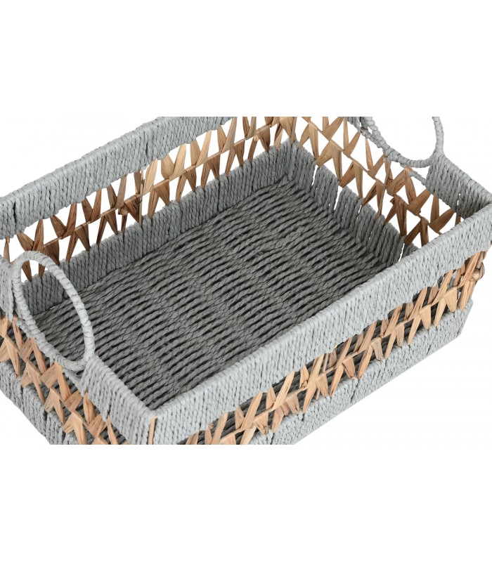 CESTA DE FIBRA GRIS 23H*25.5*38.5CM DC-223108