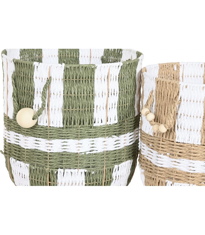 CESTA DE FIBRA MARRON Ø31*34h Cm DC-223109