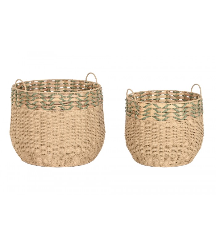 CESTA DE FIBRA VERDE Ø39*39h Cm DC-223111