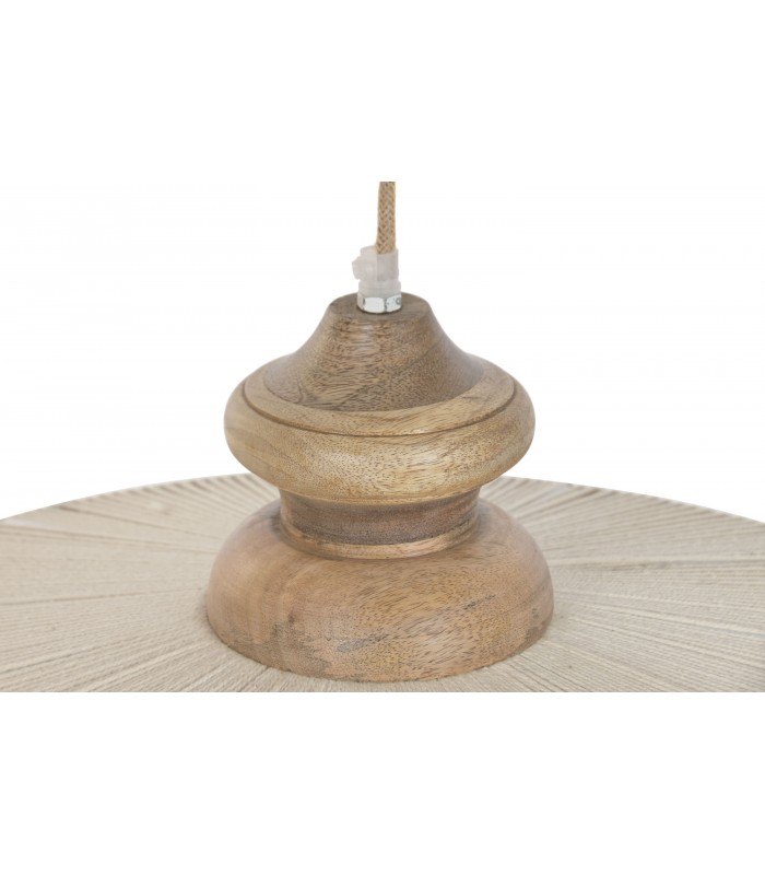 LAMPARA DE TECHO ALGODON/MANGO 51*51*54CM LA-222217