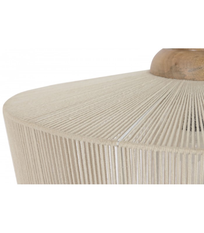 LAMPARA DE TECHO ALGODON/MANGO 51*51*54CM LA-222217