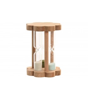 RELOJ DE ARENA MADERA/CRISTAL 11*11*5CM DH-223492