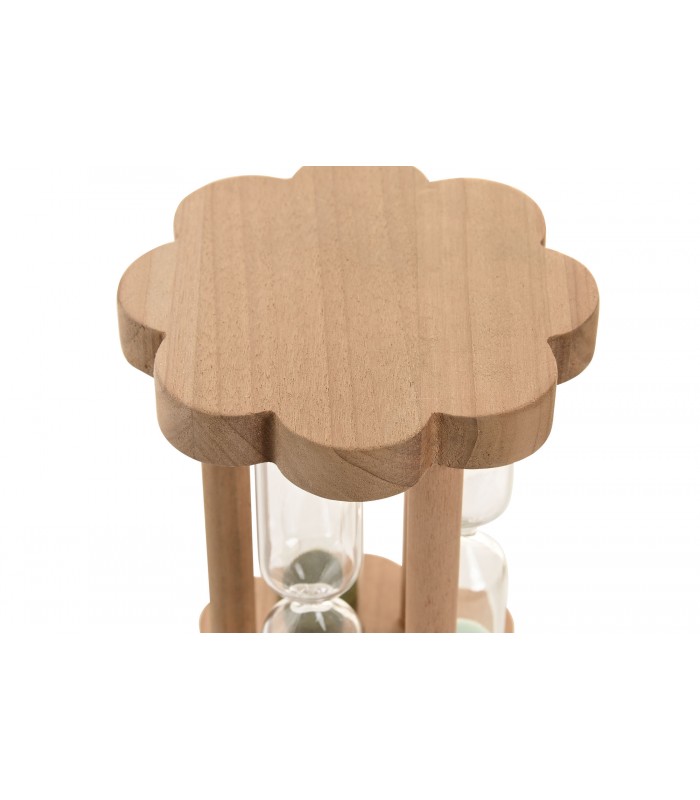 RELOJ DE ARENA MADERA/CRISTAL 11*11*5CM DH-223492
