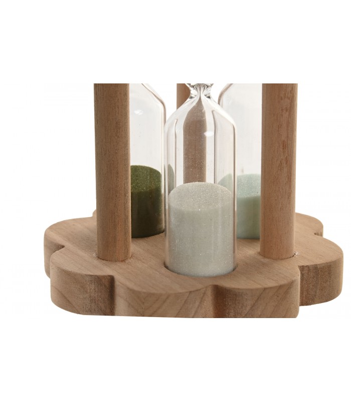 RELOJ DE ARENA MADERA/CRISTAL 11*11*5CM DH-223492