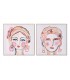 Set/2 Cuadros Lienzo Cara 50*50Cm CU-209580