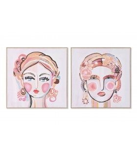 Set/2 Cuadros Lienzo Cara 50*50Cm CU-209580