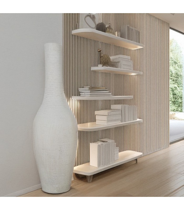 Jarron Ceramica Blanco Mate Ø28x100cm 61590