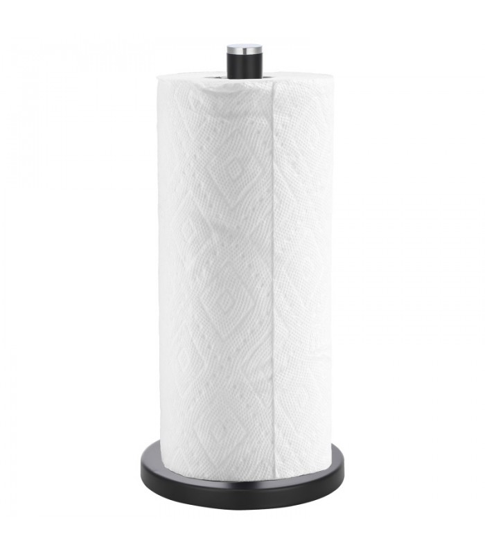 Soporte Rollo Cocina Acero Negro Ø15x32cm 82693