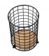 Soporte Utensilios cocina Metal/madera Negro Ø13x18cm 82704