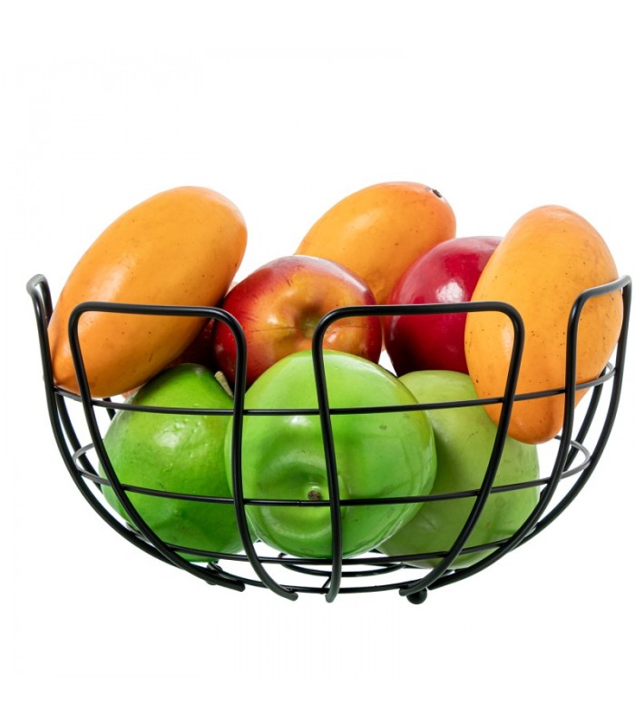 Frutero Metal Negro Ø26x15cm 82723