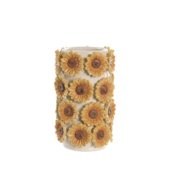 JARRON GRES 14*14*22CM FLORES JR-220165