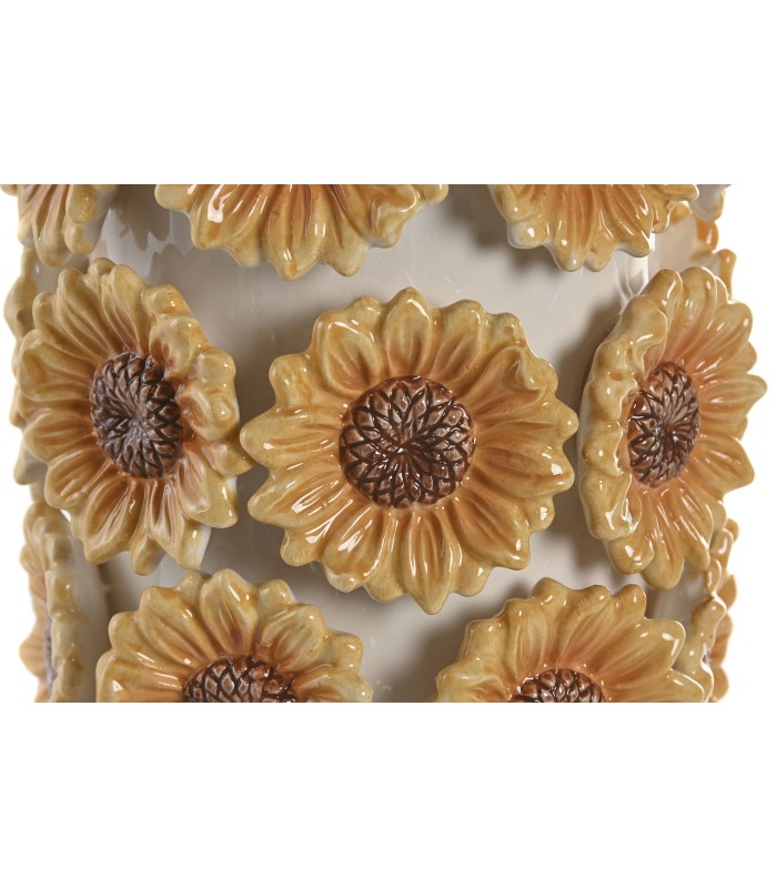 JARRON GRES 14*14*22CM FLORES JR-220165