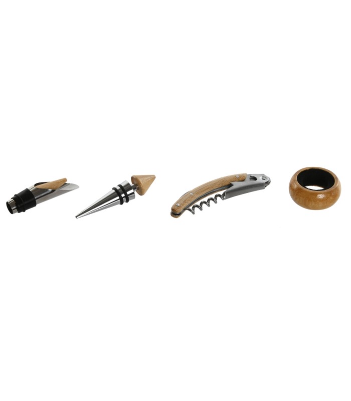 SET/6 VINO BAMBU/INOX 23*13*5CM RC-218522