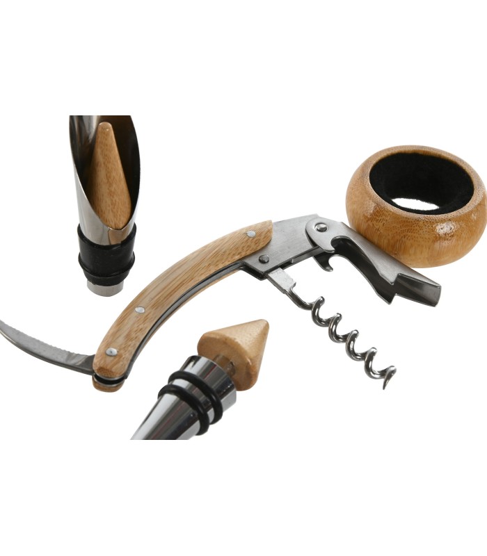 SET/6 VINO BAMBU/INOX 23*13*5CM RC-218522